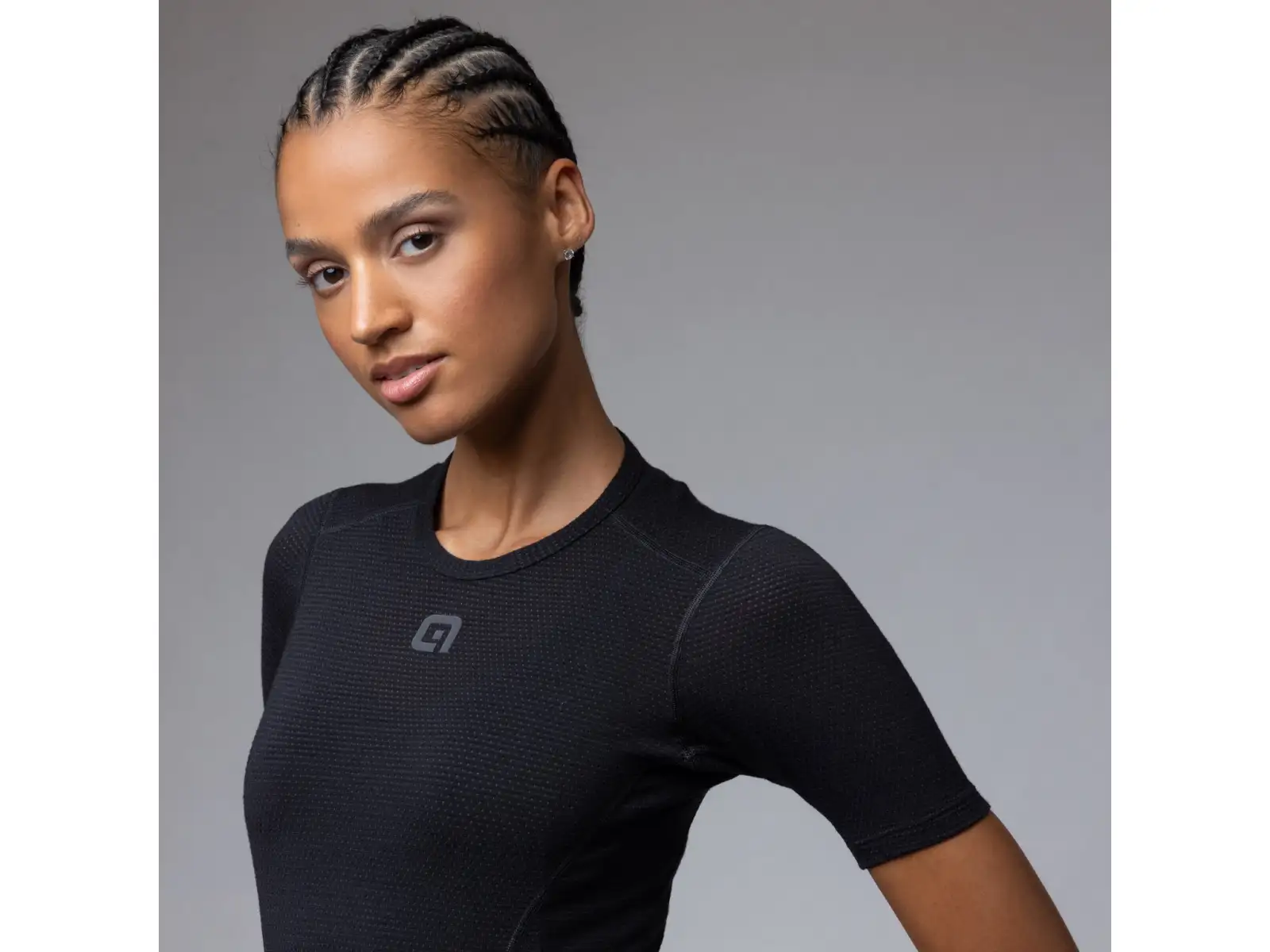 Alé Intimo Merino women's undershirt short sleeve Black