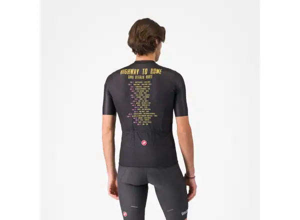 Castelli Giro Highway To Rome men's jersey short sleeve Nero