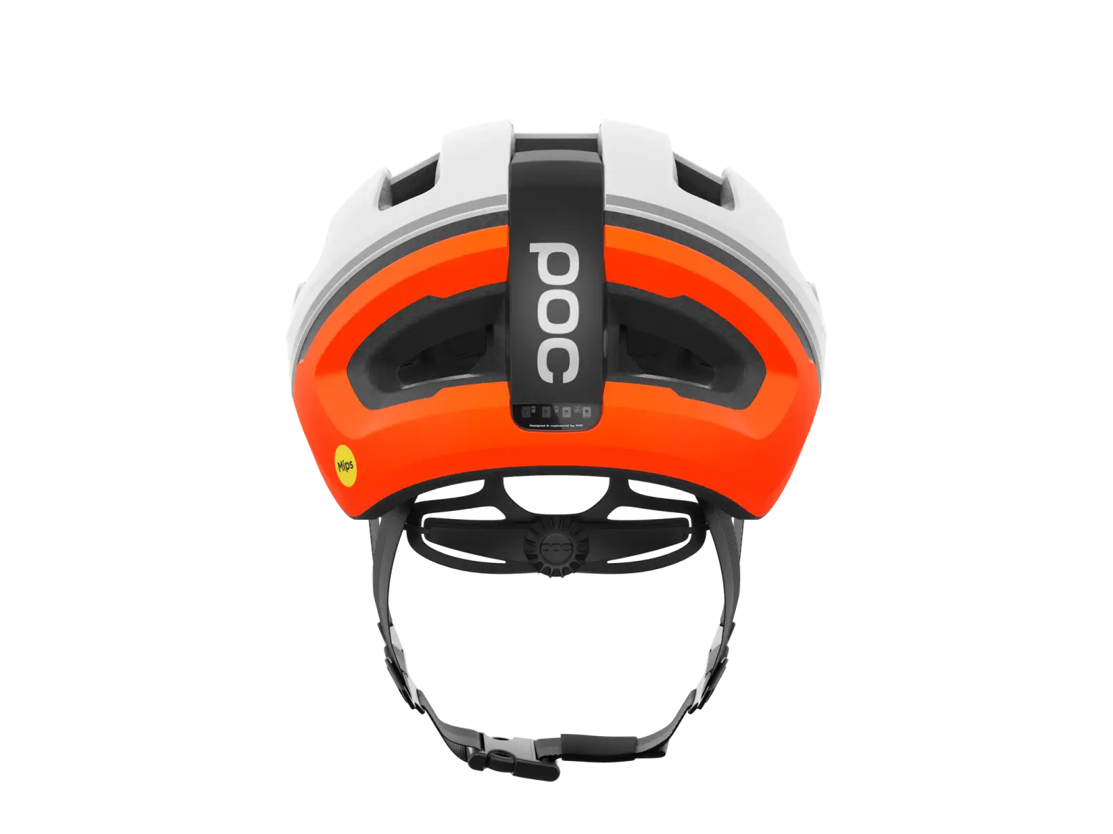 POC Omne Beacon MIPS road helmet Hydrogen White/Fluorescent Orange Matt