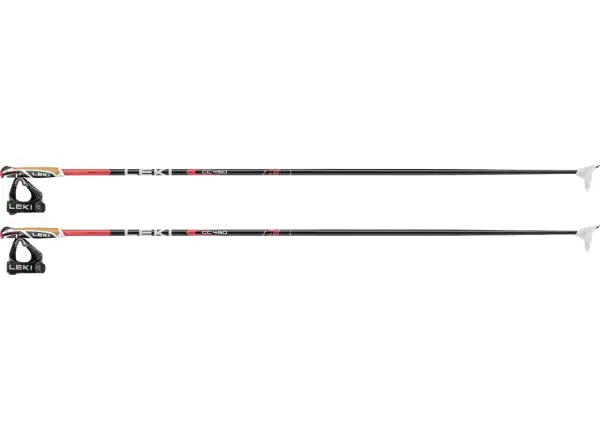Leki CC 450 cross-country poles black-cherryred-white