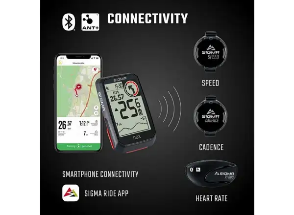 Sigma ROX 4.0 GPS computer SET with sensors black