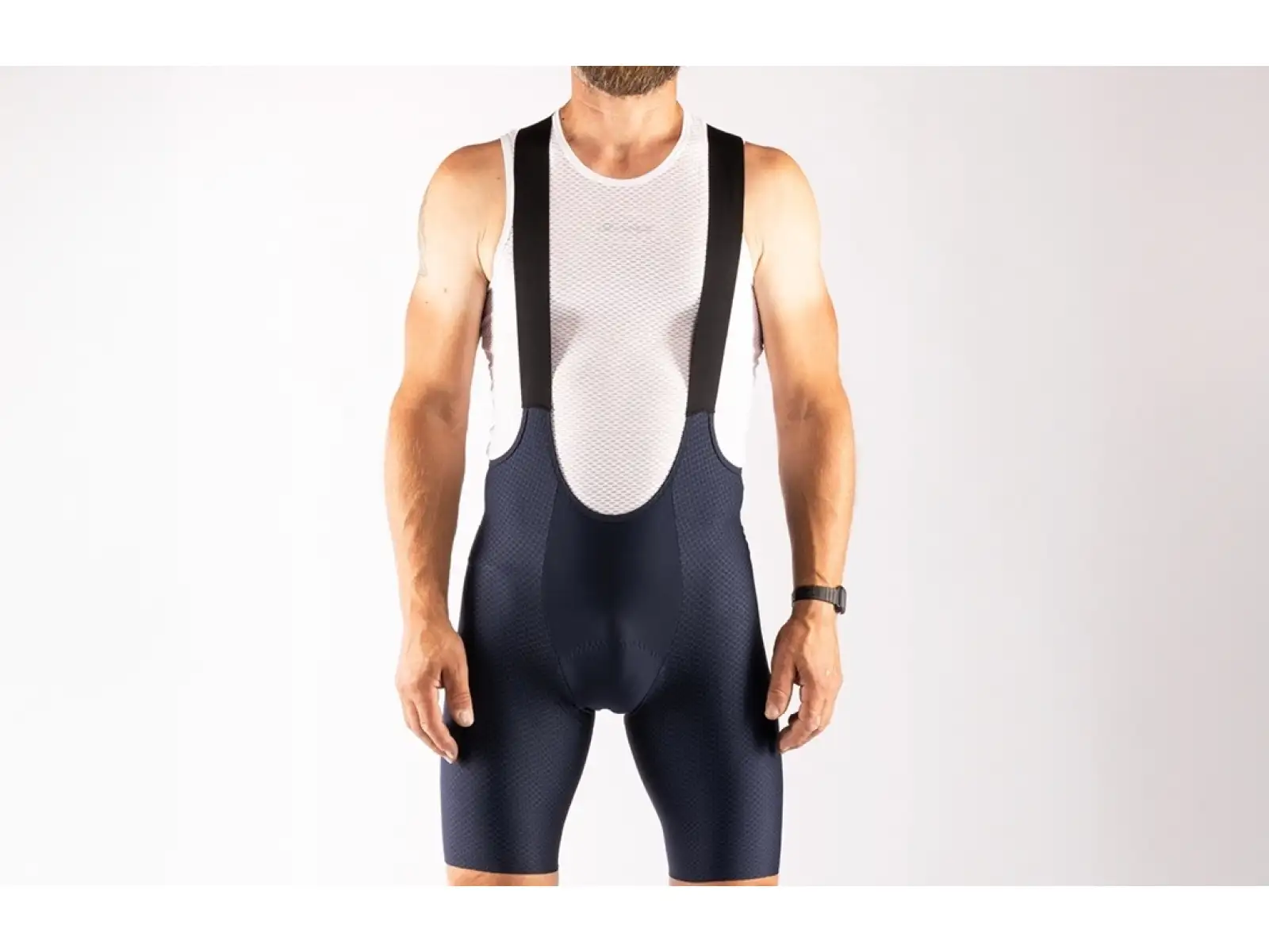 Force F Winner shorts with braces and padding blue