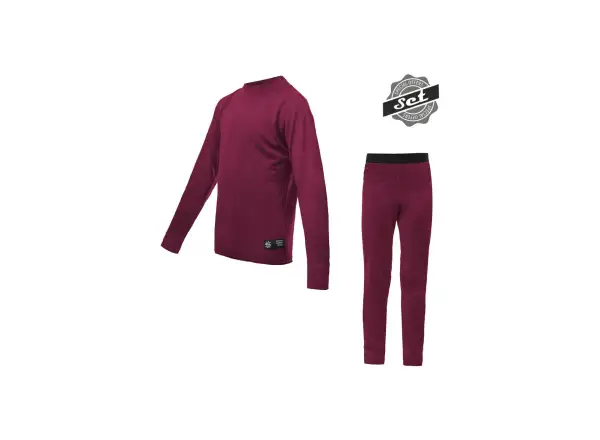 Sensor Merino Active set junior shirt long sleeve + pants Lilla