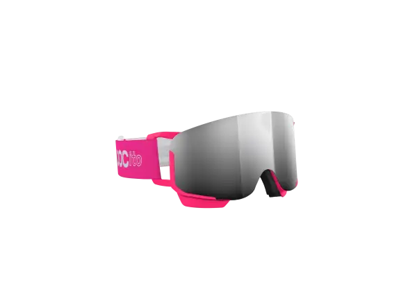 POC POCito Nexal kids ski goggles Fluorescent Pink/Partly Sunny Silver