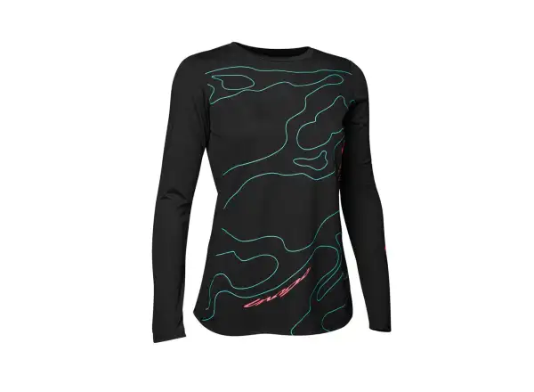Fox W Ranger Mid Ls Lunar women's jersey long sleeve Black