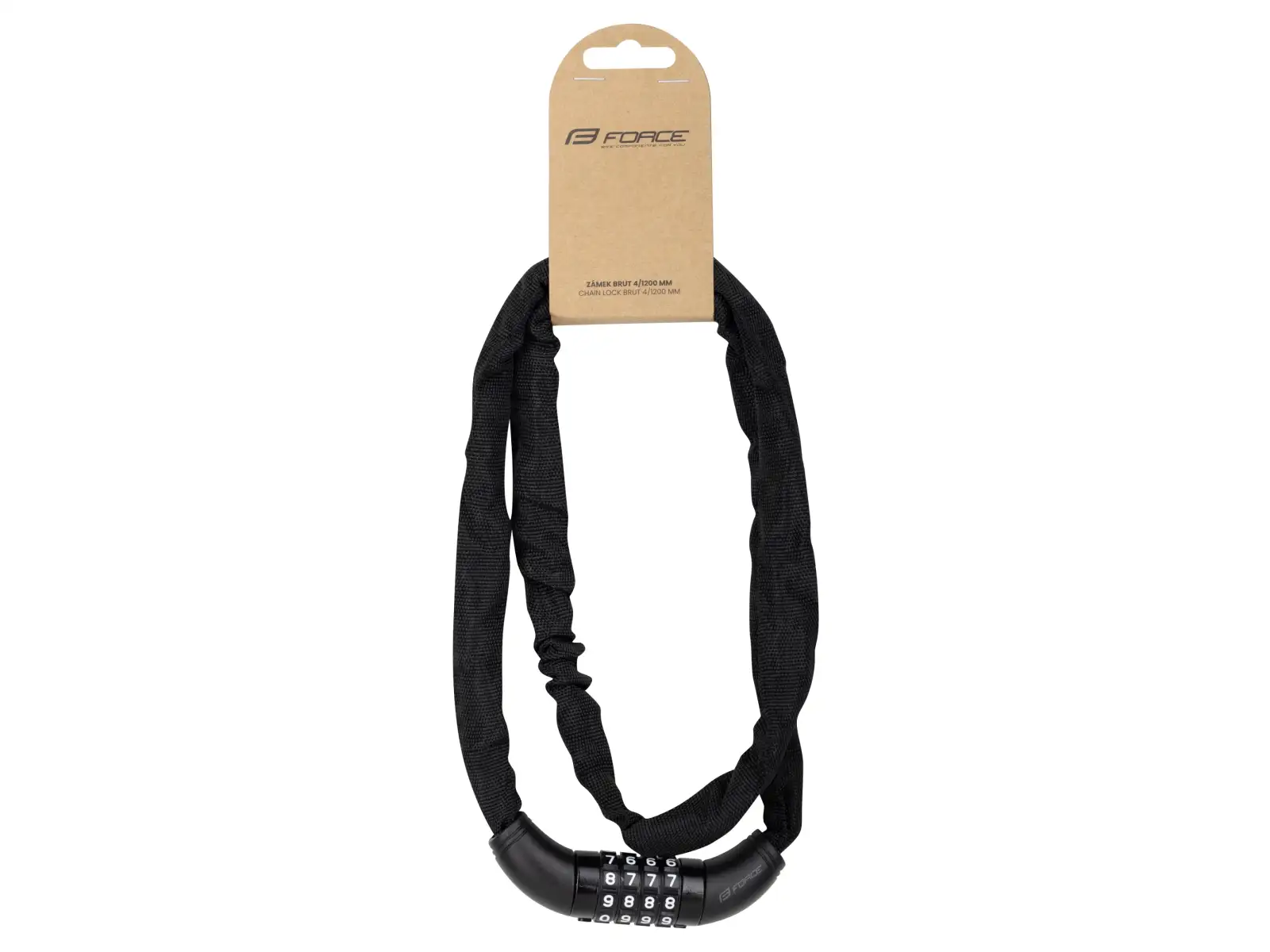 Force Brut chain lock 4/1200mm combination black