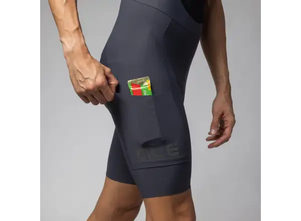 Alé R-EV1 GO men's shorts with pad and bib Titanium