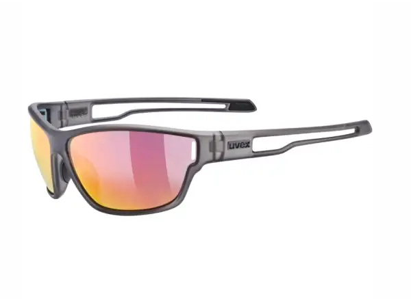 Uvex Sportstyle 806 glasses Smoke Matt/Mirror Red