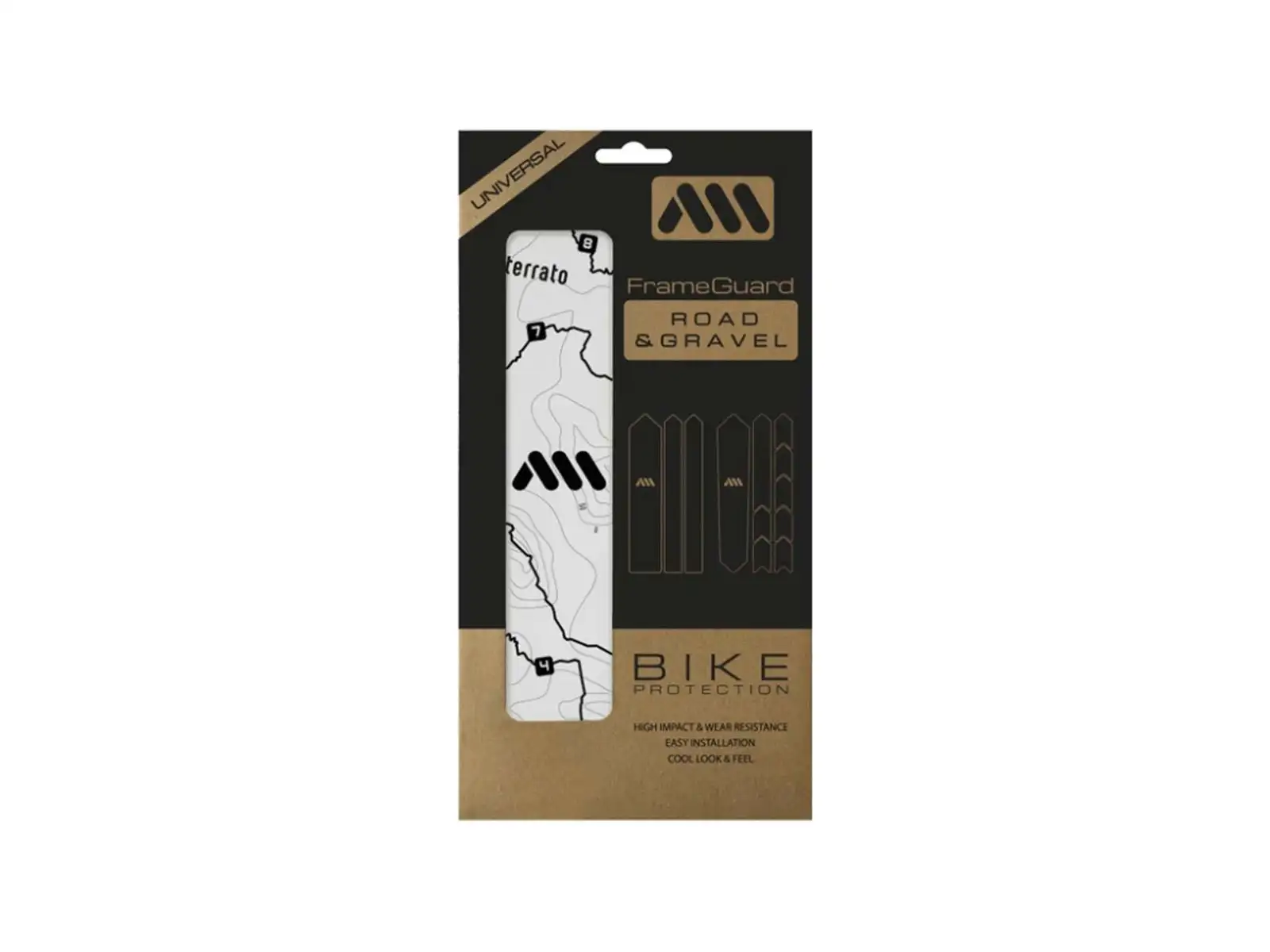 All Mountain Style frame protection decals Gravel/Road Sterrato Black