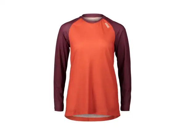 POC Pure women's MTB jersey long sleeve Propylene Red/Agate Red