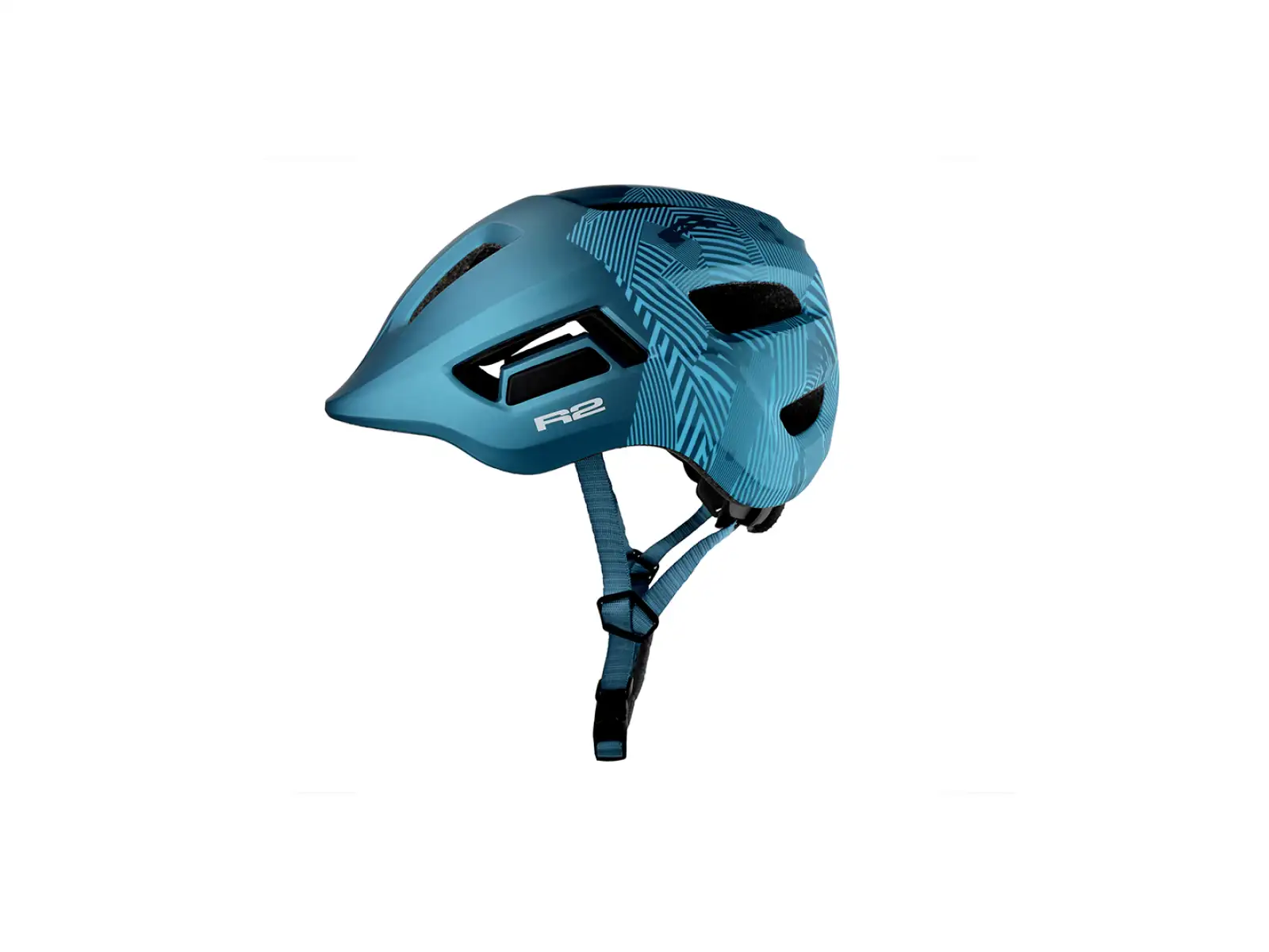 R2 Pulse kids cycling helmet petrol blue/light blue