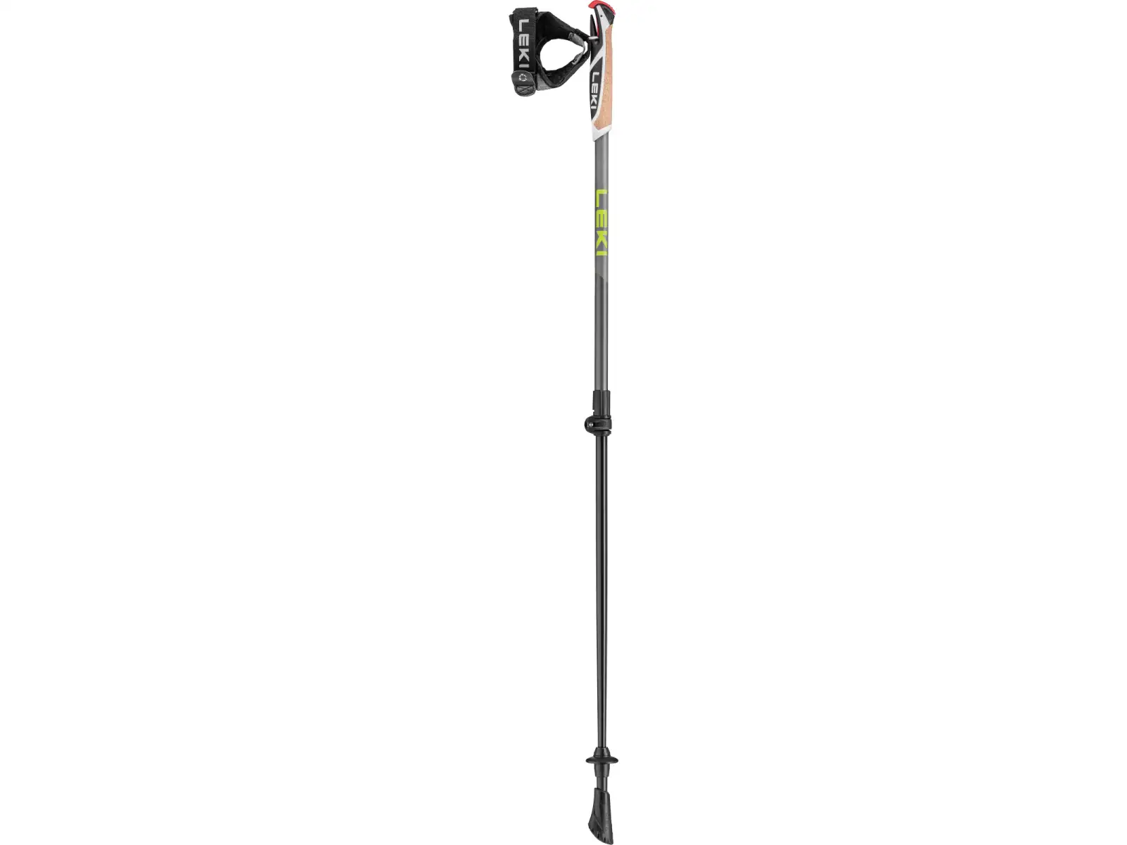 Leki Spin Shark trekking poles Grey/Dark Anthracite/Lime size 100-130 cm