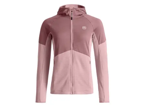 Ortovox Fleece Light Grid Hoody women's sweatshirt Dawn Rose