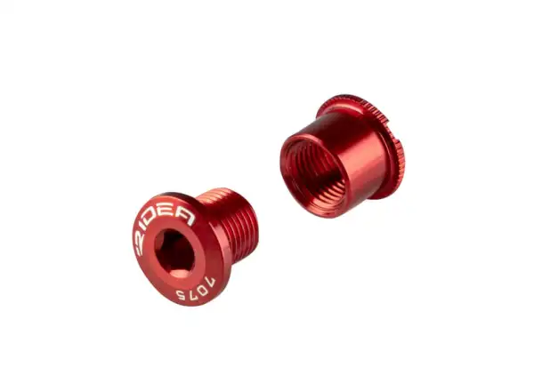 Ridea R8 chainring mounting bolts alu red 5 pcs