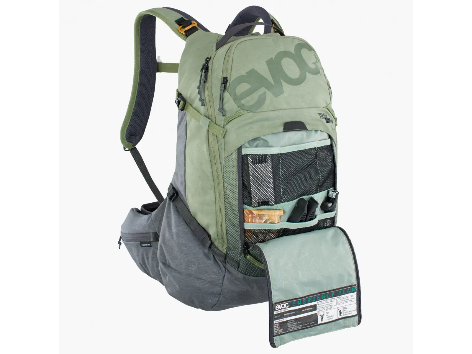 Evoc Trail Pro 26 backpack 26 l light olive/carbon grey