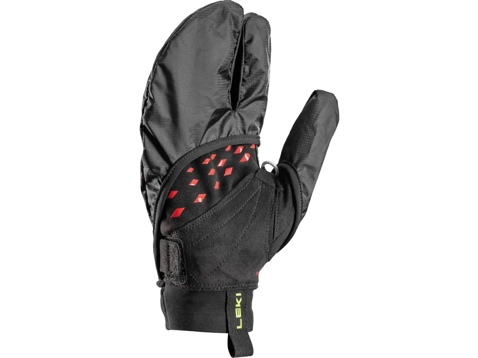 Leki Ultra Trail Storm Shark running gloves Black/Red/Neon Yellow