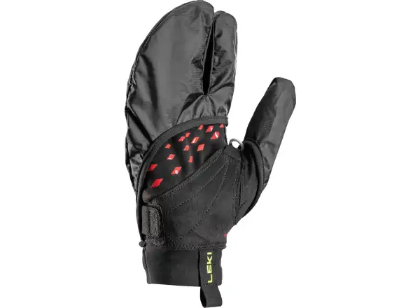 Leki Ultra Trail Storm Shark running gloves Black/Red/Neon Yellow