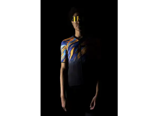 Force Life men's jersey short sleeve black/blue/orange