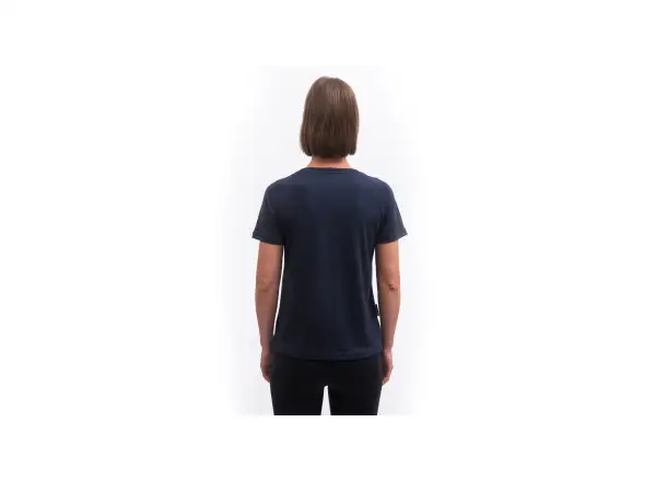 Sensor Merino Blend Moon women's short sleeve T-shirt Deep Blue