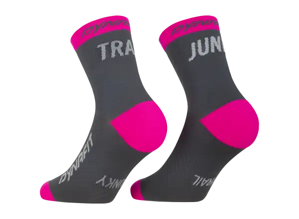 Dynafit Trail Mid running socks Cinder/Pink Glo