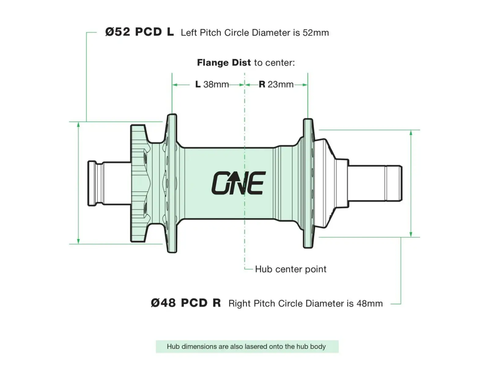 OneUp rear hub 12x148 mm 32 holes silver