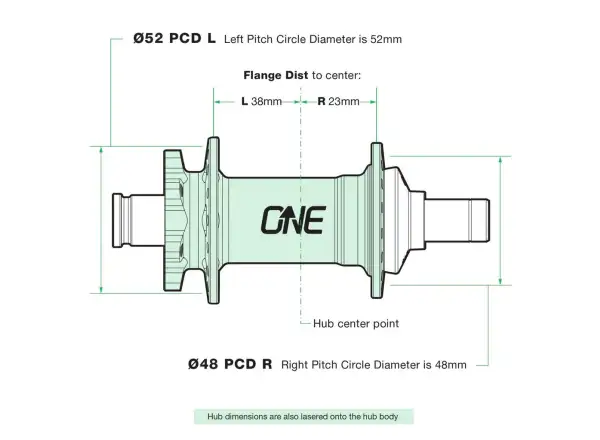 OneUp rear hub 12x148 mm 32 holes silver