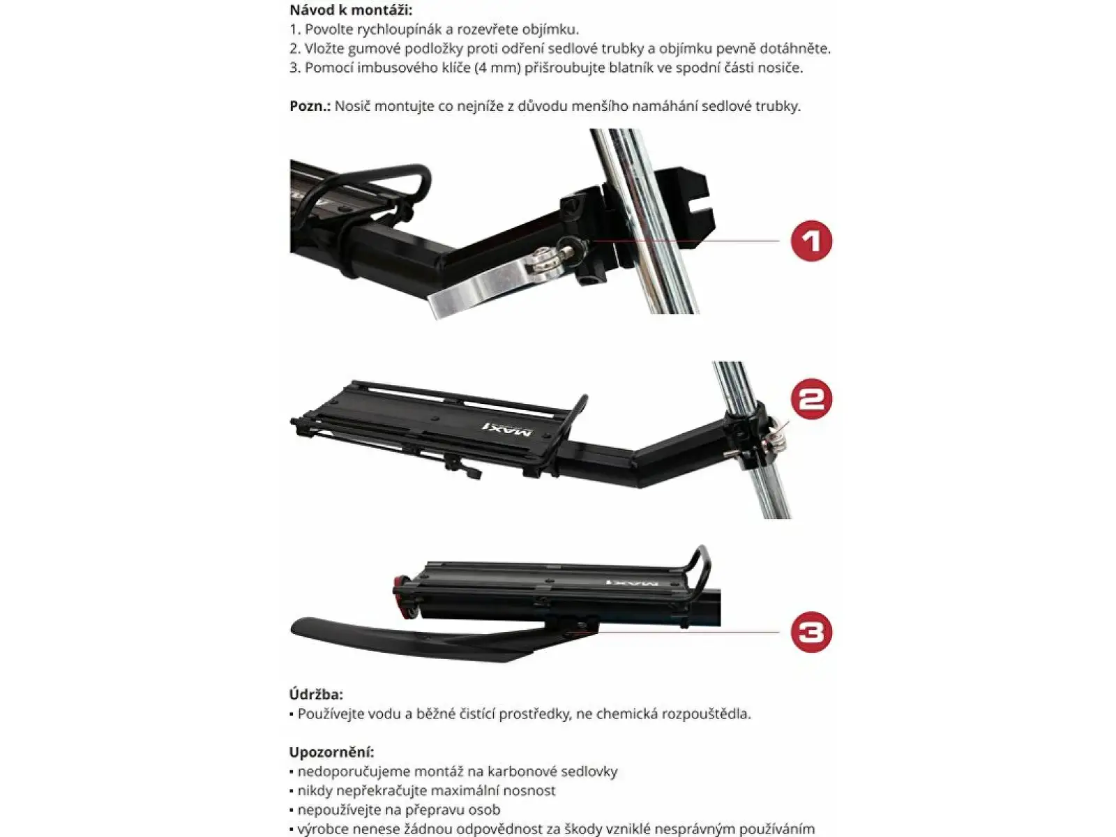 MAX1 Sport seatpost rack with fender black