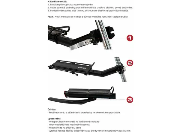 MAX1 Sport seatpost rack with fender black