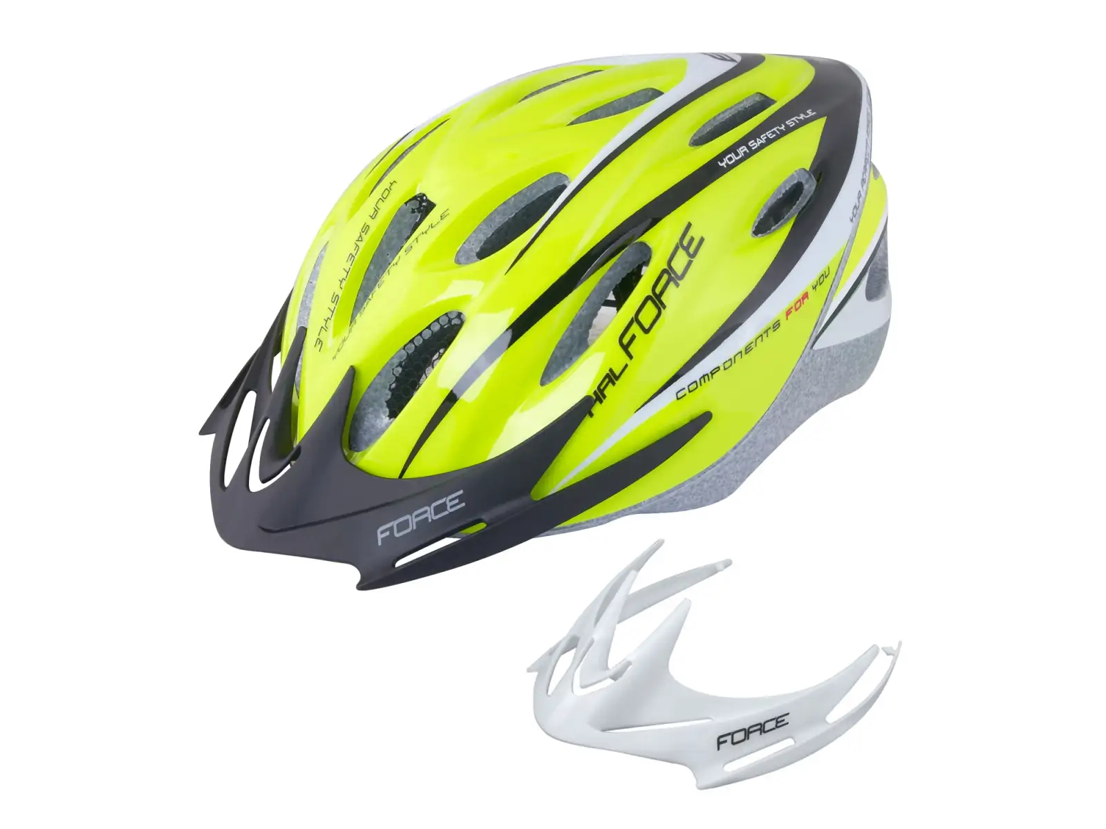 Force Hal helmet fluo/black