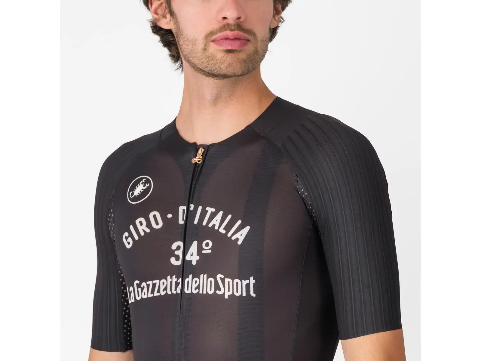 Castelli Giro Vintage Maglia Nera 34 men's jersey short sleeve Nero