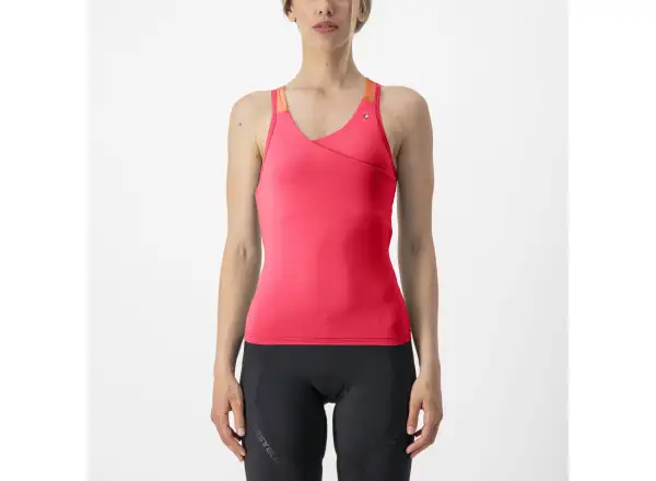 Castelli Solaris women's sleeveless jersey Hibiscus/Soft Orange