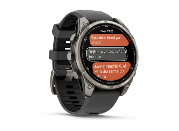 Garmin fenix 8 Pro 47 mm, AMOLED Sapphire, Titanium with silicone strap Graphite/Black