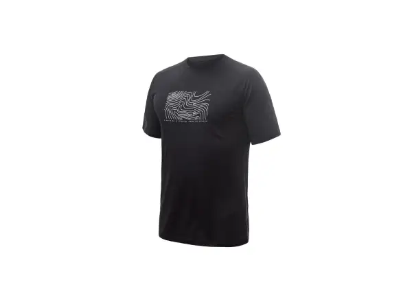 Sensor Merino Air PT Locate men's shirt short sleeve Black