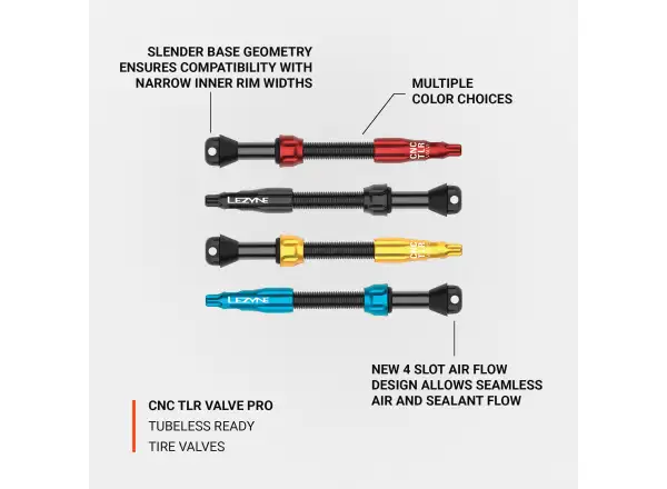 Lezyne CNC Pro tubeless valves 80mm Blue