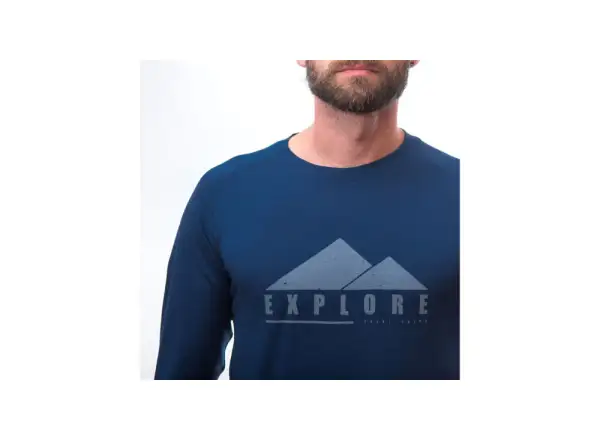 Sensor Merino Air PT Explore men's long sleeve shirt dark blue
