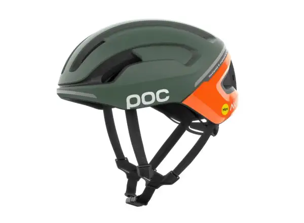 POC Omne Beacon MIPS cycling helmet Fluorescent Orange AVIP/Epidote Green Matt