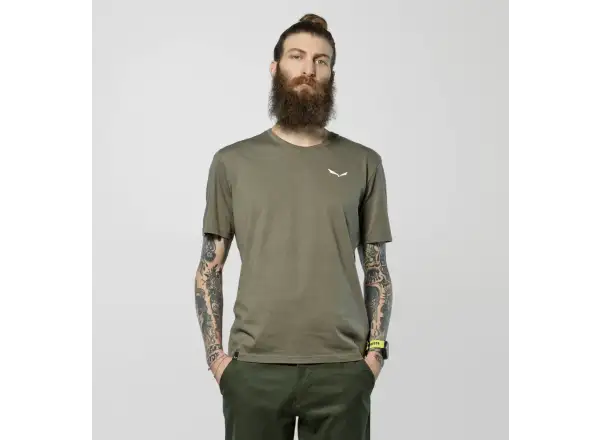 Salewa Eagle Vocab men's short sleeve T-shirt Faded Green