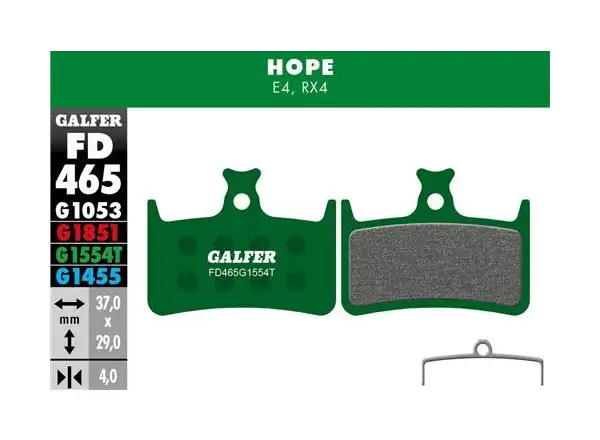 Galfer FD465 Pro G1554T brake pads for Hope