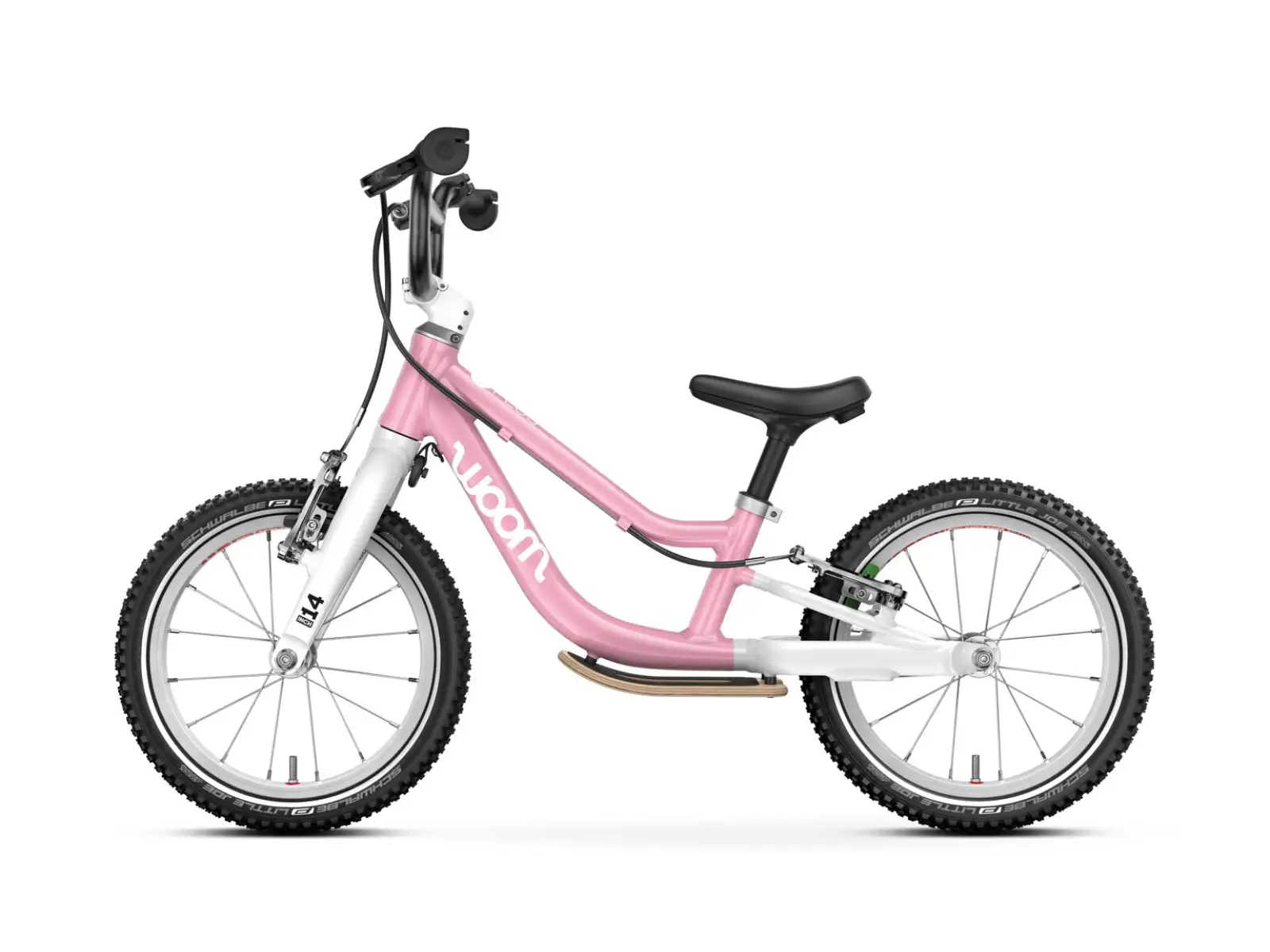 Woom GO 1 Plus children's balance bike 14" color Powder Pink