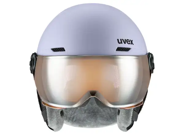 Uvex Rocket Jr Visor ski helmet cool lavender abstract matt