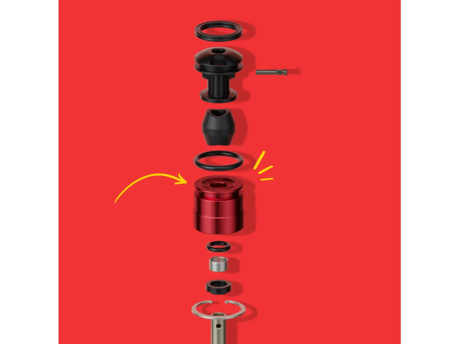 Rock Shox Air Spring Upgrade Kit - DebonAir C1 180mm LYRIK/YARI A1+ (2016+)