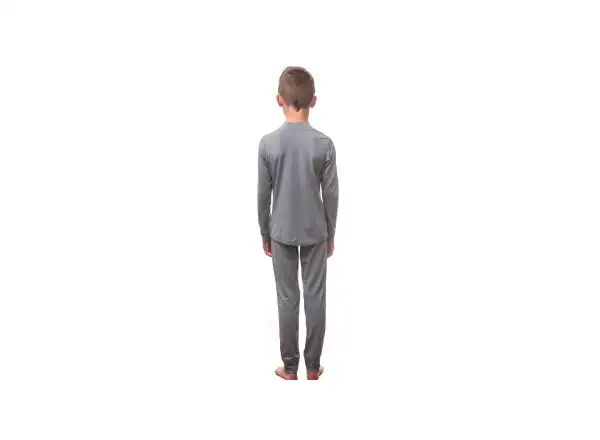 Sensor Merino Active set juniorské long sleeve shirt + pants grey