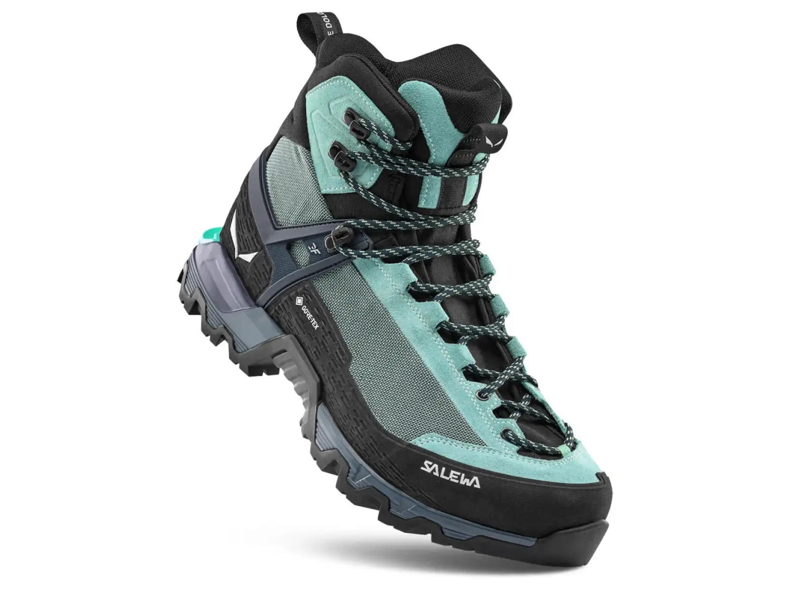 Salewa Mountain Trainer 3 Tech Mid GTX women's hiking boots Willow/Orion Blue