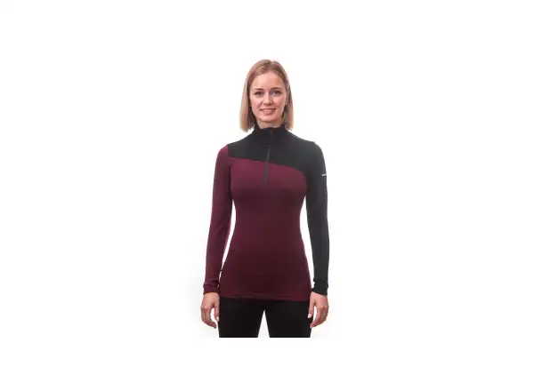 Sensor Merino Extreme women's long sleeve shirt black/Port Red