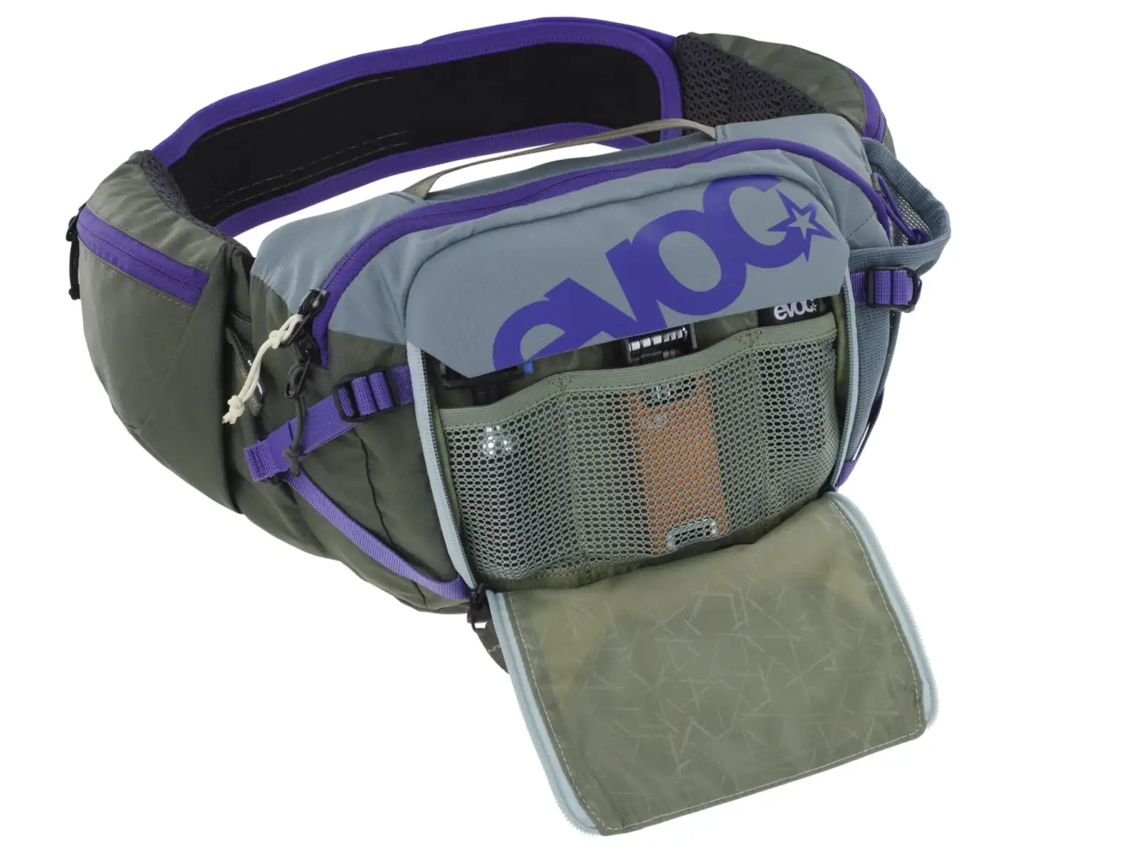 Evoc Hip Pack Pro 3 l + pint bladder 1.5 l Steel/Violet/Dark Olive