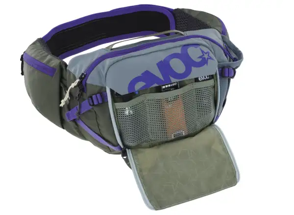 Evoc Hip Pack Pro 3 l + pint bladder 1.5 l Steel/Violet/Dark Olive