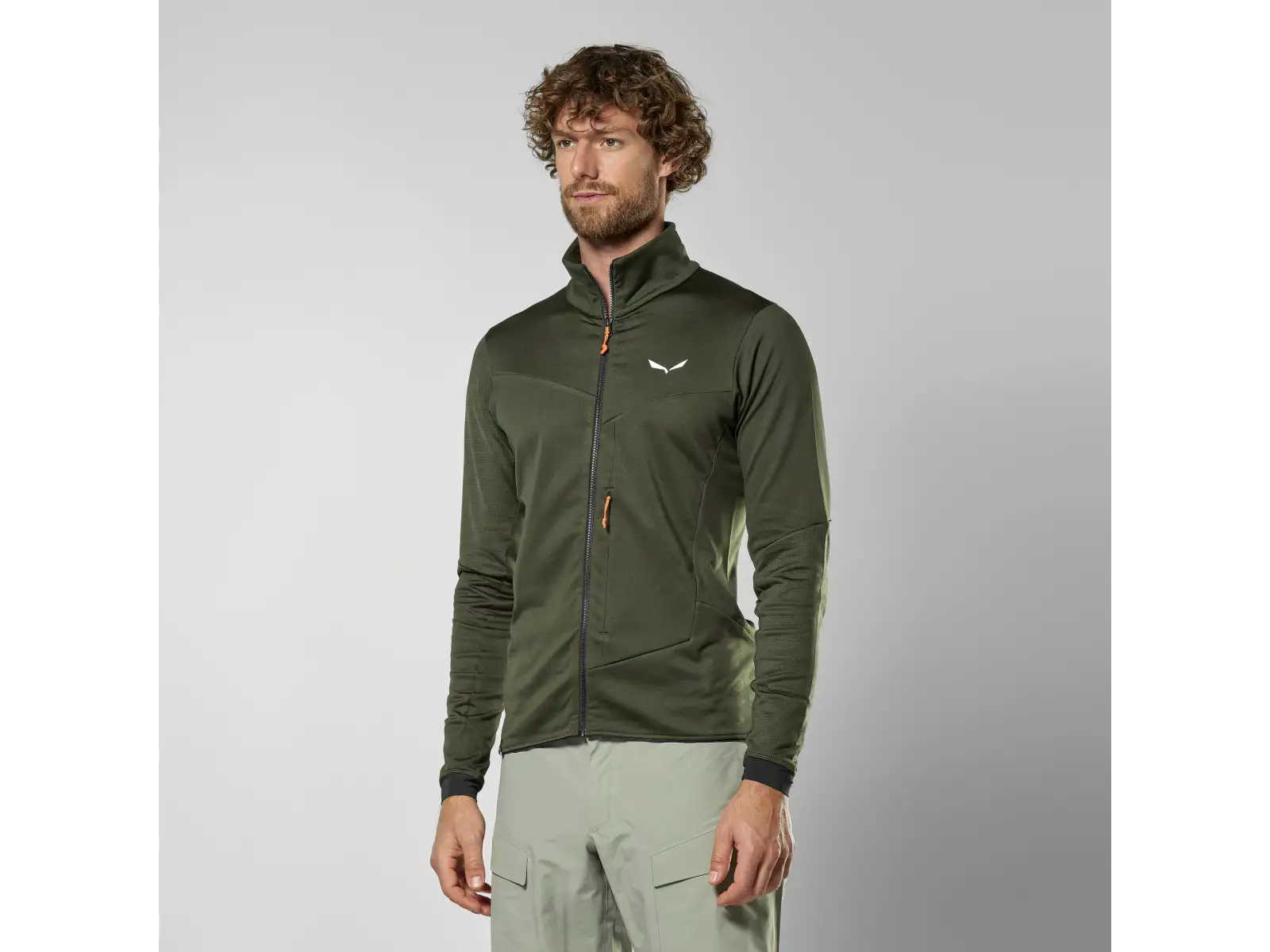 Salewa Sella Crevasse men's sweatshirt Dark Olive