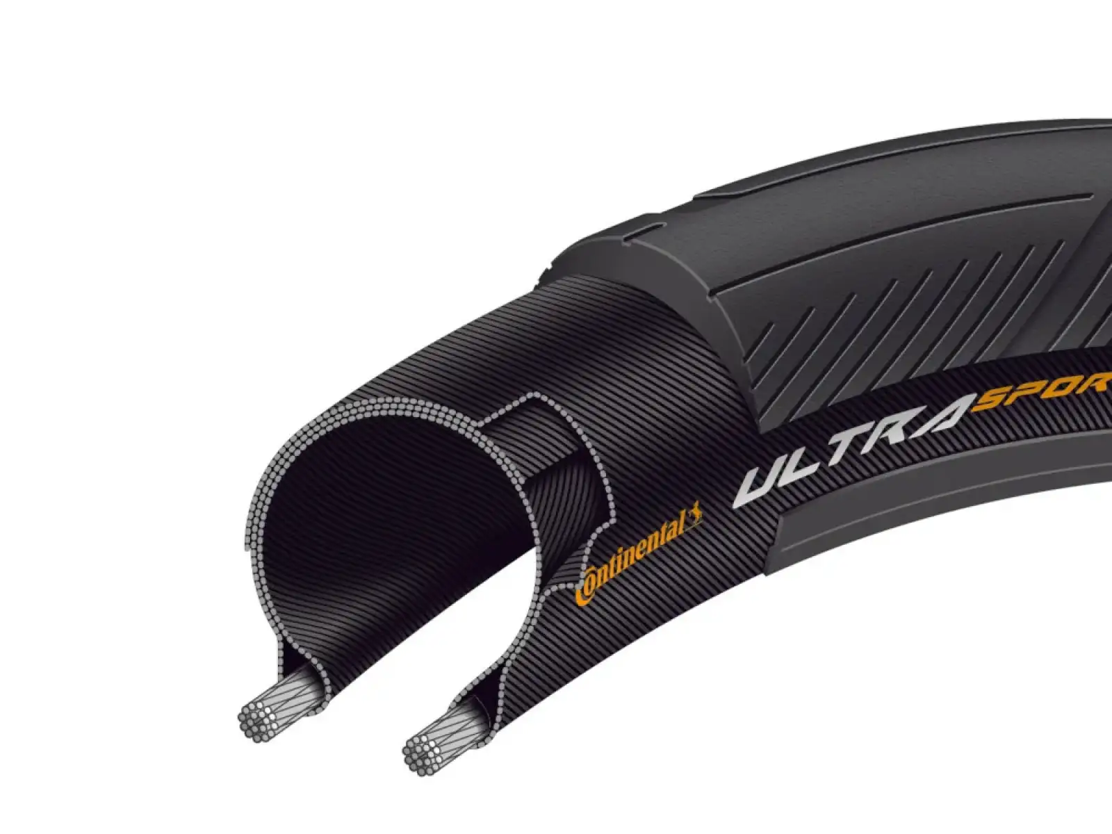 Continental Ultra Sport 3 E-25 road tire kevlar black/brown