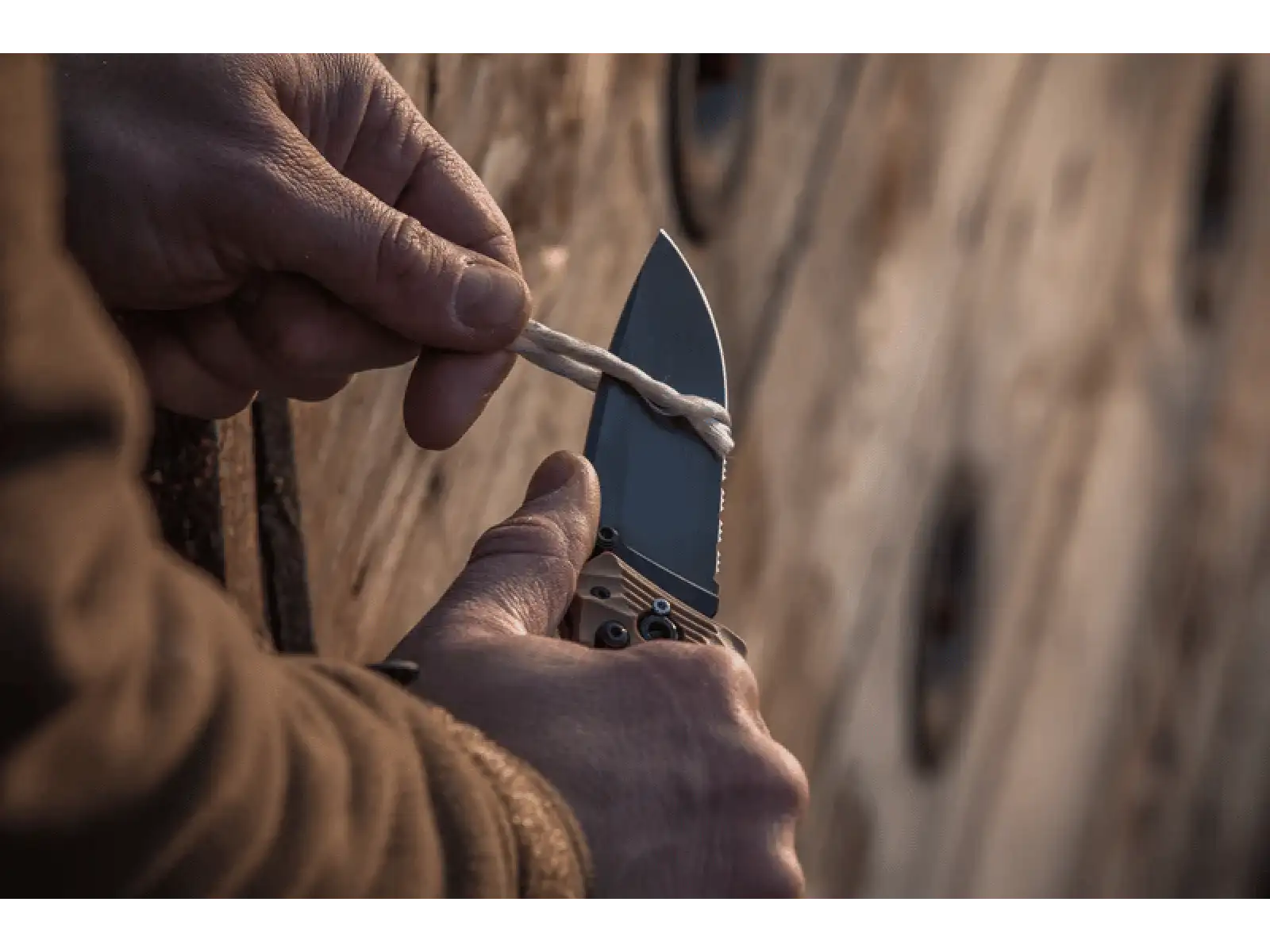 TB Outdoor CAC S200 French Army PA6 FV Knife texture black