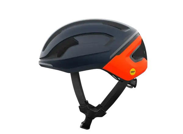 POC Omne Beacon MIPS road helmet Apatite Navy Matt/Fluorescent Orange Matt